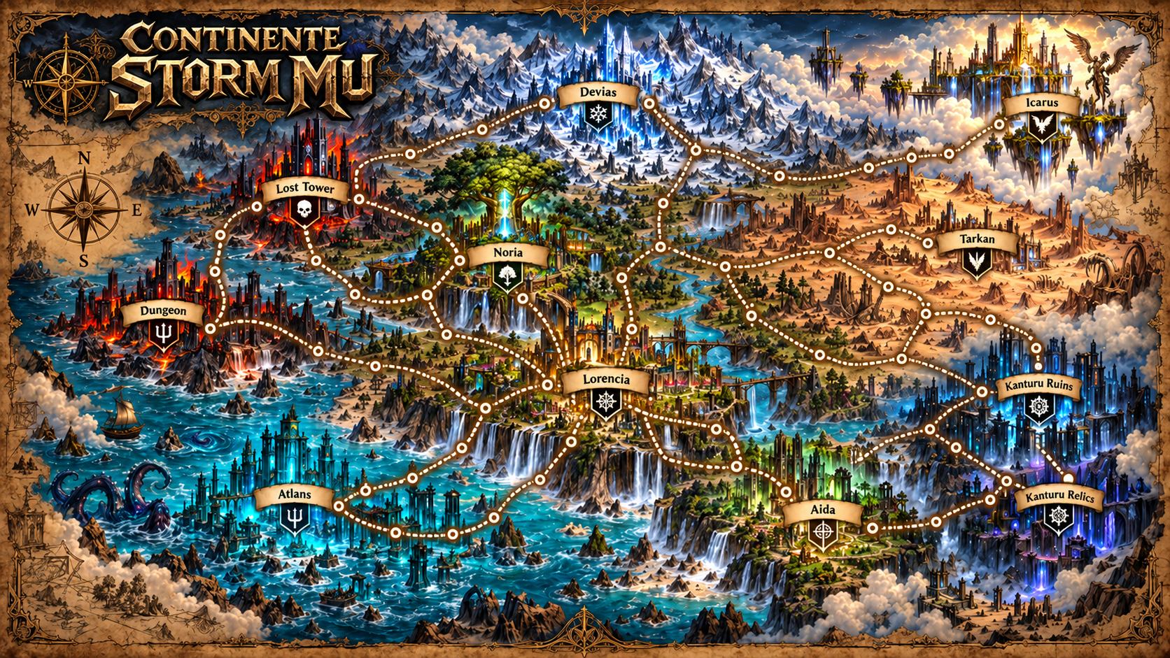 Mapa do Continente StormMu