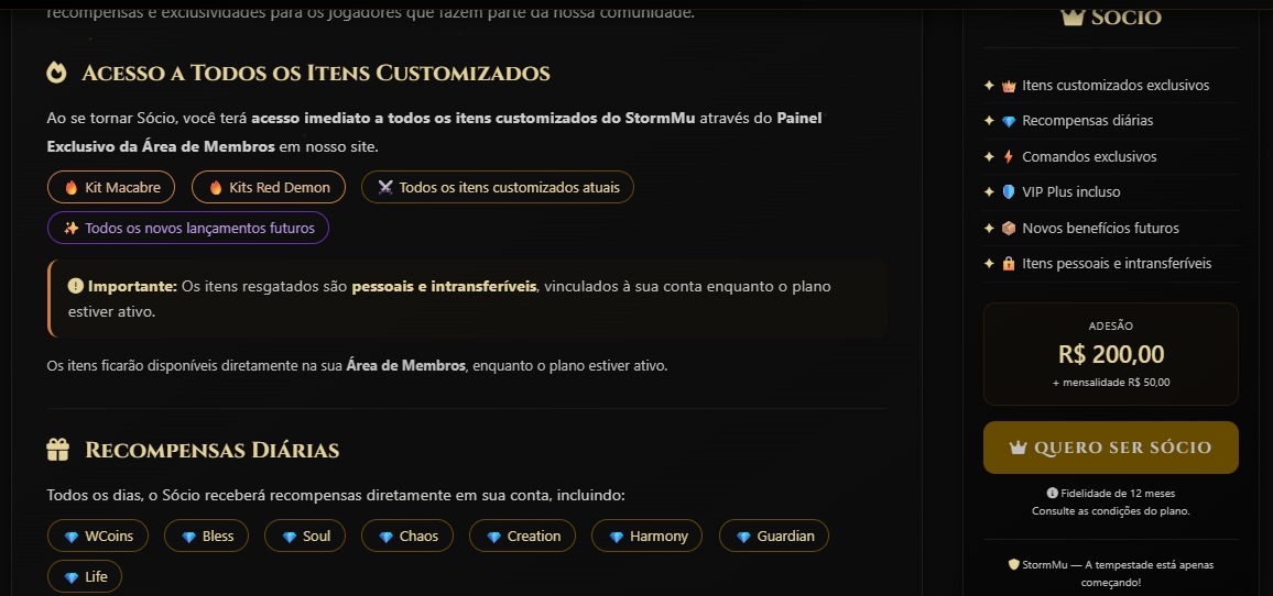Plano Sócio StormMu